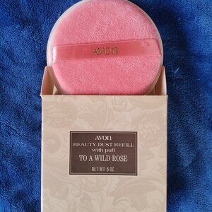 Vintage Avon "To a Wild Rose" Beauty Dust refill set, New Old Stock